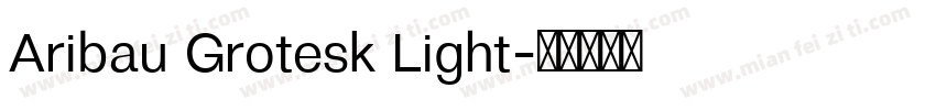 Aribau Grotesk Light字体转换